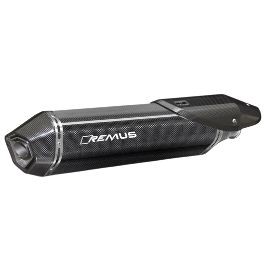 HEXACONE & BLACK HAWK - Slip On Exhaust for KTM 1050 Adventure & 1190 Adventure/R & 1290 Super Adventure — Silencer Black