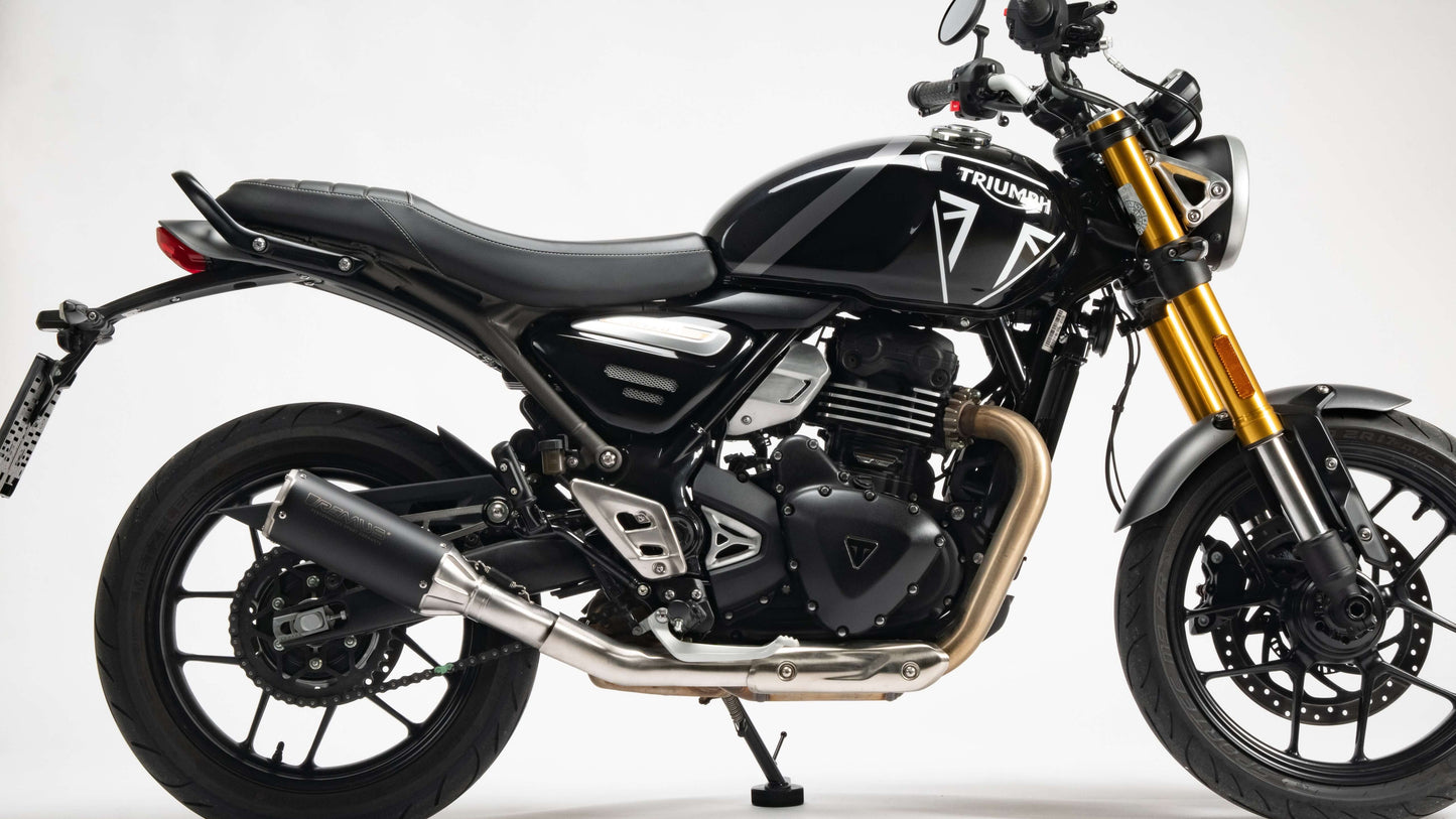BoostR Exhaust for TRIUMPH Scrambler 400 /X — Racing Black