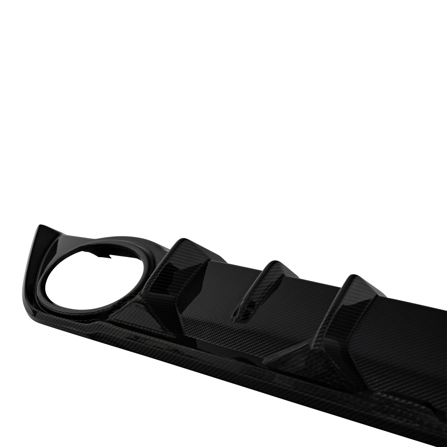 Audi RS3 8Y Hatchback Rear Diffuser with Bumper Sills - Visual Carbon Fibre with URBAN Emblem