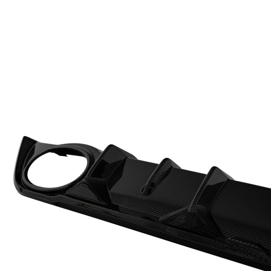 Audi RS3 8Y Hatchback Rear Diffuser with Bumper Sills - Visual Carbon Fibre with URBAN Emblem