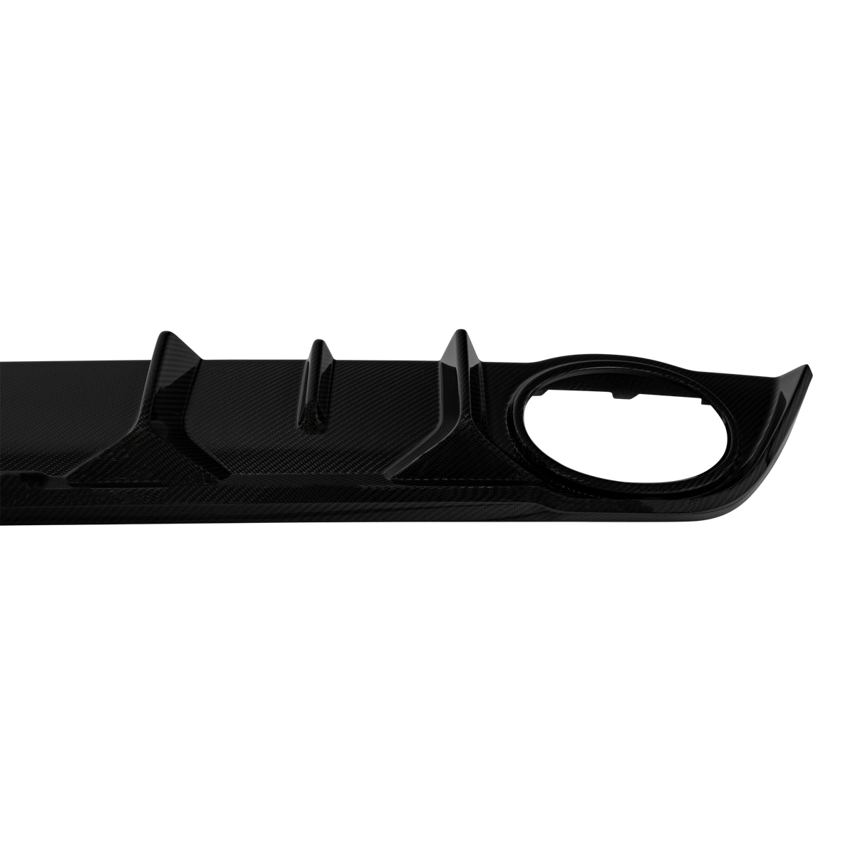 Audi RS3 8Y Saloon Rear Diffuser with Bumper Sills - Visual Carbon Fibre with URBAN Emblem