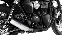 Triumph Bonneville T120 Black CUSTOM Tapered silencer left Ø 84 mm, Stainless steel chrome