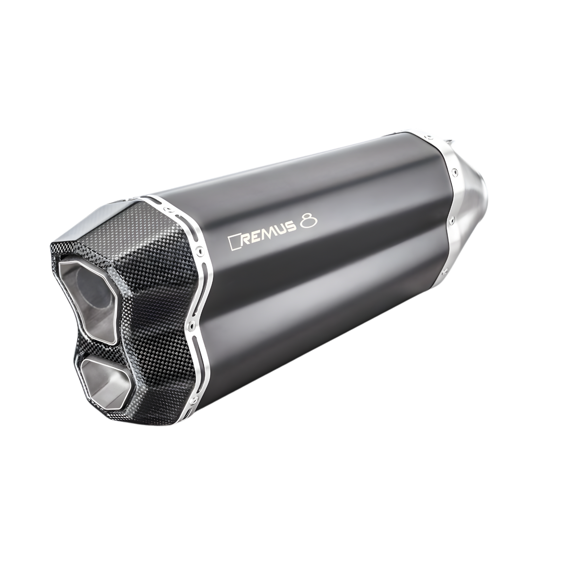 KTM 1290 Remus 8 Slip On silencer incl. heat - Racing + Stainless Steel Black