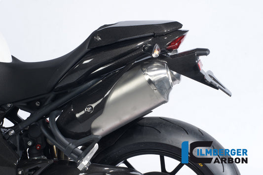 Exhaust heat shield end cap left carbon for Triumph Speed Triple 1050