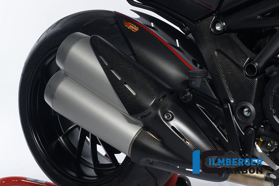 Exhaust heat shield on silencer Ducati Diavel