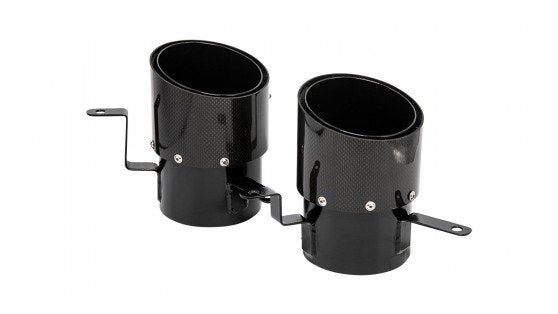 Ferrari SF90 Tailpipes Carbon/Stainless - Gold Plated Set