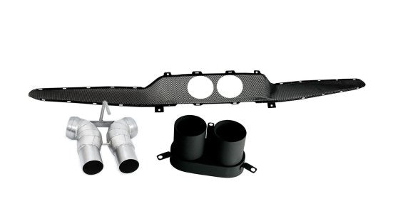 Ferrari 296 Tailpipes Set - Polished Stainless Steel