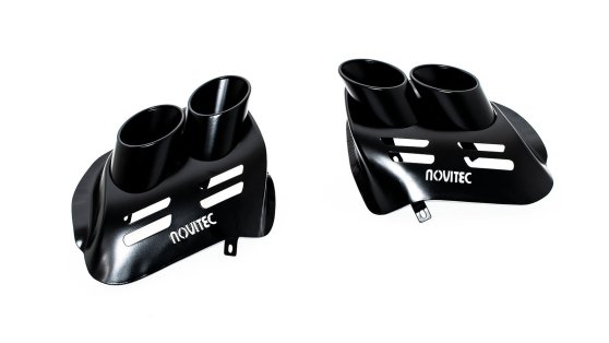 Ferrari Purosangue Stainless Steel Tailpipes - Black (Pair) 2026+