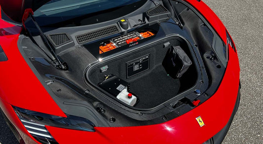 Ferrari SF90 cover trunk visible Carbon