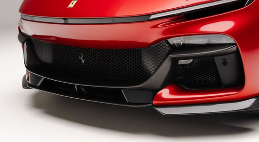 Ferrari Purosangue frontbumper attachment visible Carbon