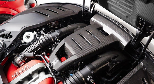Ferrari Purosangue cover engine compartment visible Carbon (original Look)