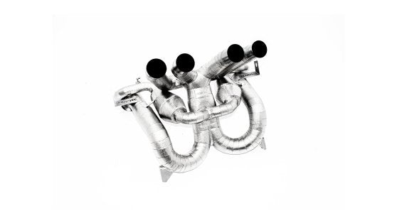 Lamborghini Revuelto power optimized exhaust system with flap-regulation, stainless-steel version complete heat-protected