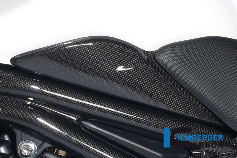 Tank side cover left Carbon