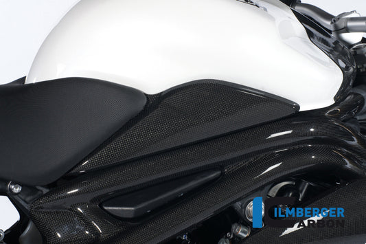 Tank side cover right Carbon