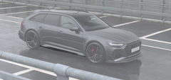 Audi C8 RS6 / RS7 Lower Side Sills - Visual Carbon Fibre with URBAN Emblem