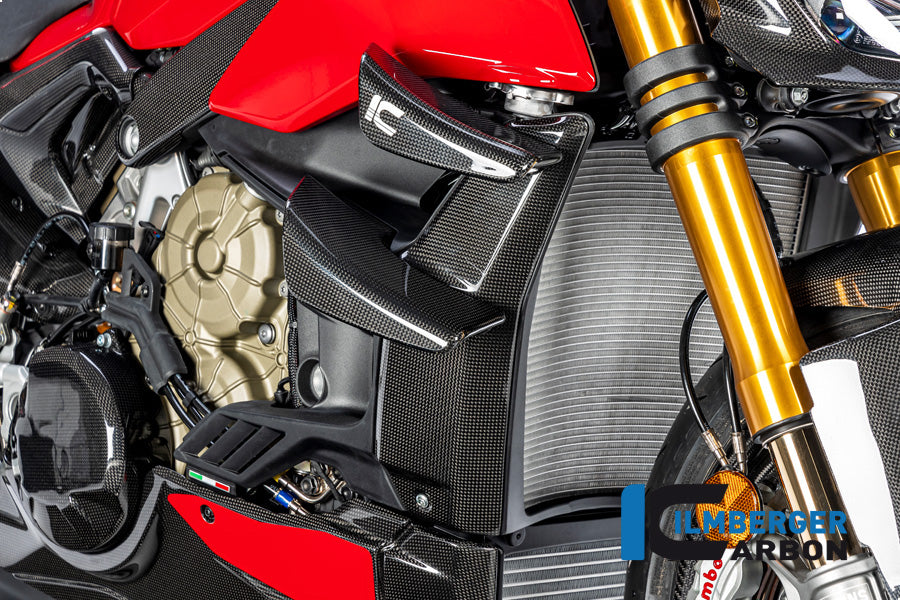 Radiator cover right gloss V4 Streetfighter