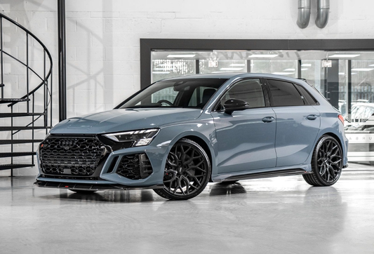 Audi RS3 8Y Hatchback / Saloon Lower Side Sills - Visual Carbon Fibre with URBAN Emblem