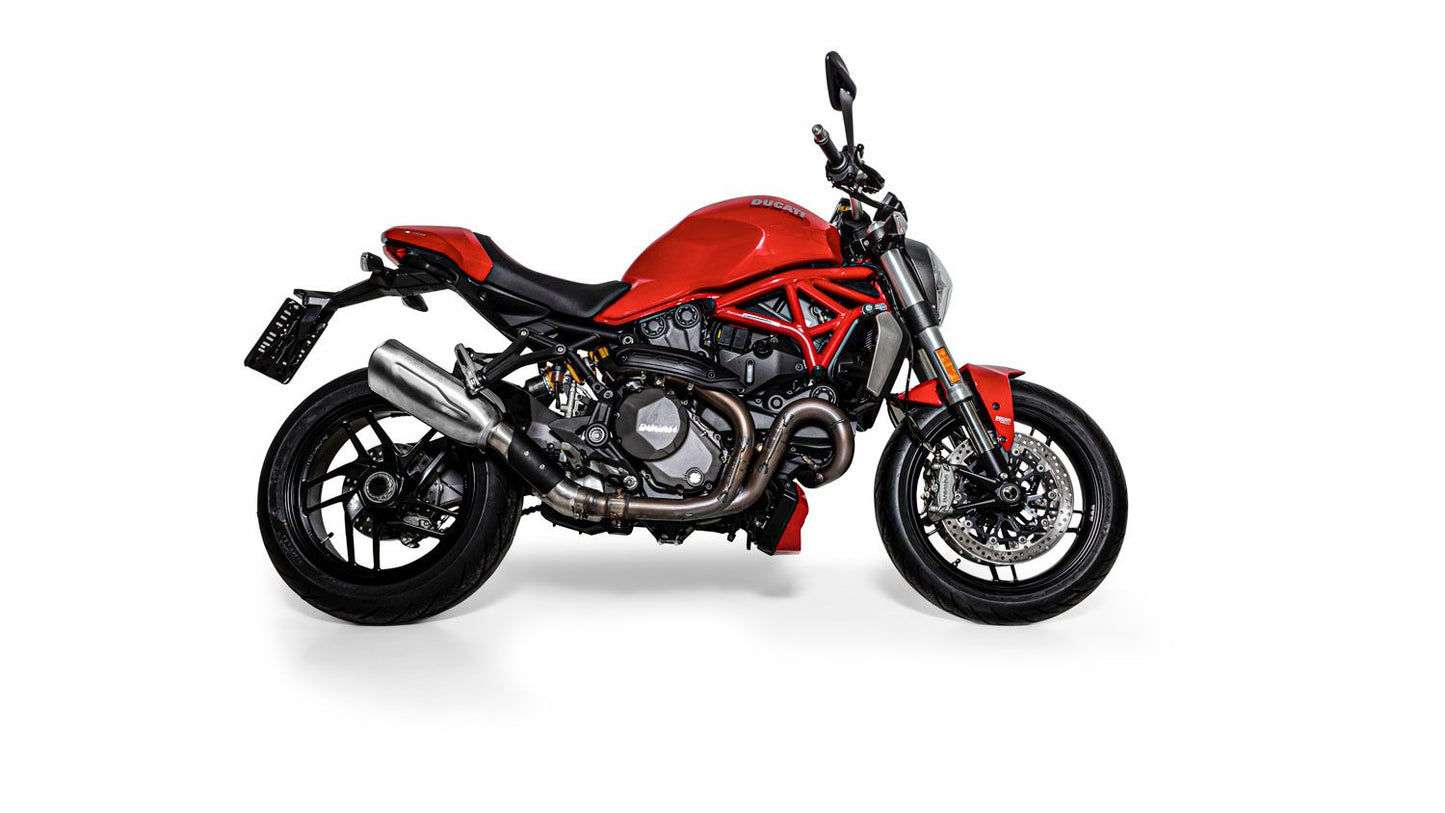 NXT Sport Exhaust for Ducati Monster 1200 S/R (Euro 4) — Connection Tube + Silencer Matt (#2)