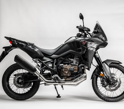 NXT for Honda CRF 1100L — Connection Tube + Silencer Black (#1)
