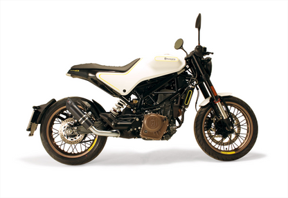 SPORT FLOW Slip on Exhaust for Husqvarna 401 Svartpilen & Vitpilen — Sport Carbon (#1)