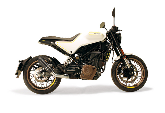 SPORT FLOW Slip on Exhaust for Husqvarna 401 Svartpilen & Vitpilen — Sport Carbon (#1)