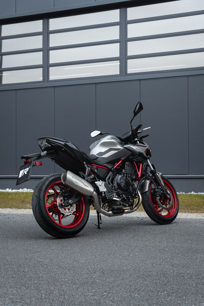 NXT Racing Slip On Exhaust for KAWASAKI Z650 & Ninja 650 — Connection Tube + Silencer Matt (#2)