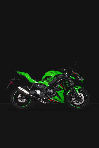 NXT Racing Slip On Exhaust for KAWASAKI Z650 & Ninja 650 — Connection Tube + Silencer Matt (#2)