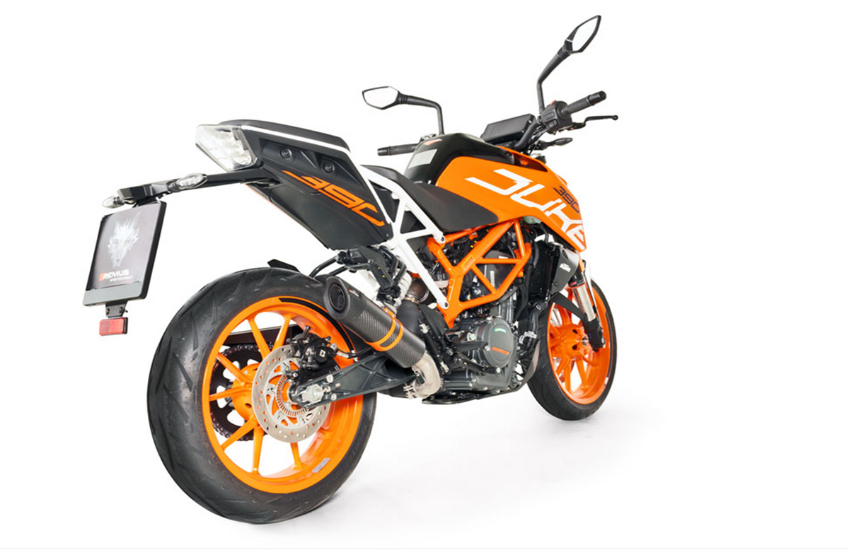 SPORT FLOW Exhaust for KTM 125 Duke & KTM 390 Duke — Sport Carbon | 0105 652017 (#1)