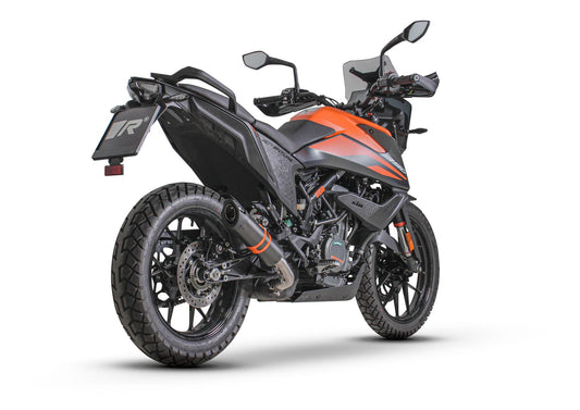 SPORT FLOW Slip on Exhaust for KTM 390 Adventure — Connection Tube + Sport Carbon (#1)