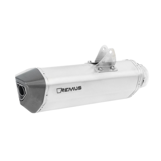 BLACK HAWK Slip on Exhaust for KTM 690 SMC-R & 690 Enduro R — Connection Tube w/ Cat + Silencer Black