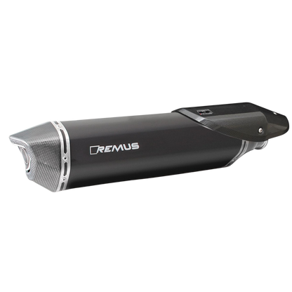 HEXACONE & BLACK HAWK - Slip On Exhaust for KTM 1050 Adventure & 1190 Adventure/R & 1290 Super Adventure — Silencer Black