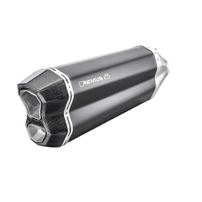 REMUS 8 Slip On Exhaust for KTM 1290 Super Adventure R/S/T — Silencer Matt