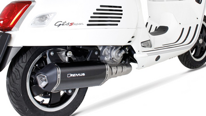 Sport Exhaust for Vespa GTS 300 ie Super & GTV 300 Sei Giorni — Racing + Sport Silencer Black (#2)