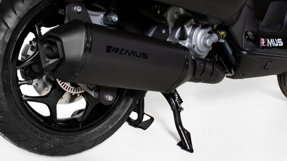 NOTTE Slip On Exhaust for Vespa GTS & GTS Super 300 HPE — Racing Black