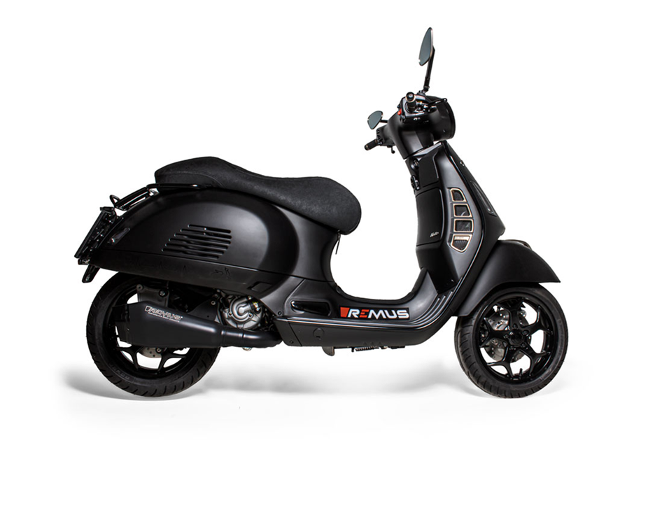 NOTTE Slip On Exhaust for Vespa GTS & GTS Super 300 HPE — Racing Black