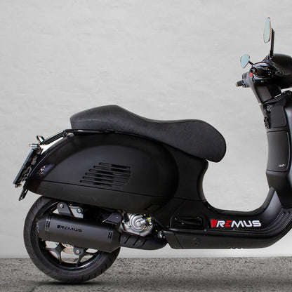 Notte Slip On Exhaust for Vespa GTS 300 HPE — Headers + Racing Black (#2)