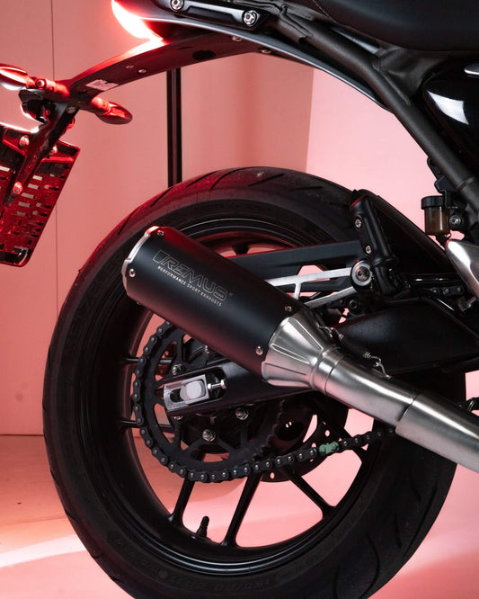 BoostR Exhaust for TRIUMPH Scrambler 400 /X — Racing Black
