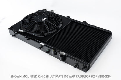 Honda Civic 92-00 Fan Shroud Black w/ 12" SPAL Fan