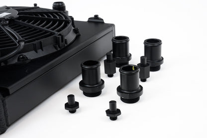 Mitsubitshi Evo 7/8/9 + Honda Civic 92-00 Universal Half Radiator Black w/ 12" SPAL Fan