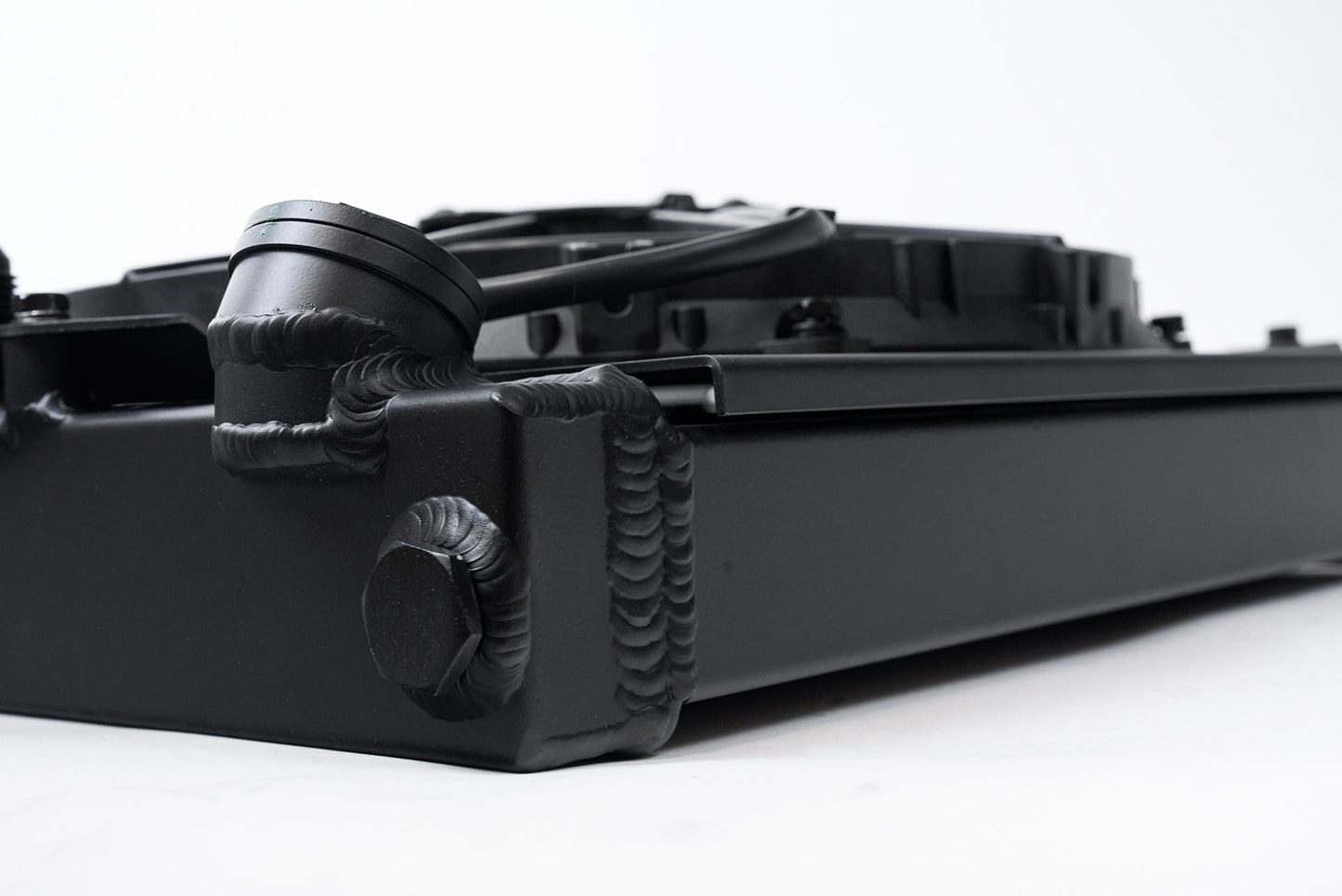 Mitsubitshi Evo 7/8/9 + Honda Civic 92-00 Universal Half Radiator Black w/ 12" SPAL Fan