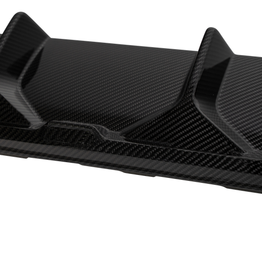 Audi RS3 8Y Hatchback Rear Diffuser with Bumper Sills - Visual Carbon Fibre with URBAN Emblem