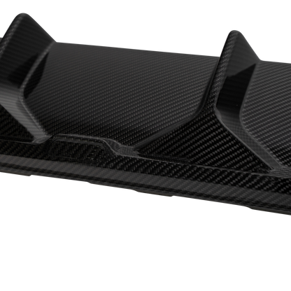 Audi RS3 8Y Saloon Rear Diffuser with Bumper Sills - Visual Carbon Fibre with URBAN Emblem