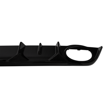 Audi RS3 8Y Saloon Rear Diffuser with Bumper Sills - Visual Carbon Fibre with URBAN Emblem