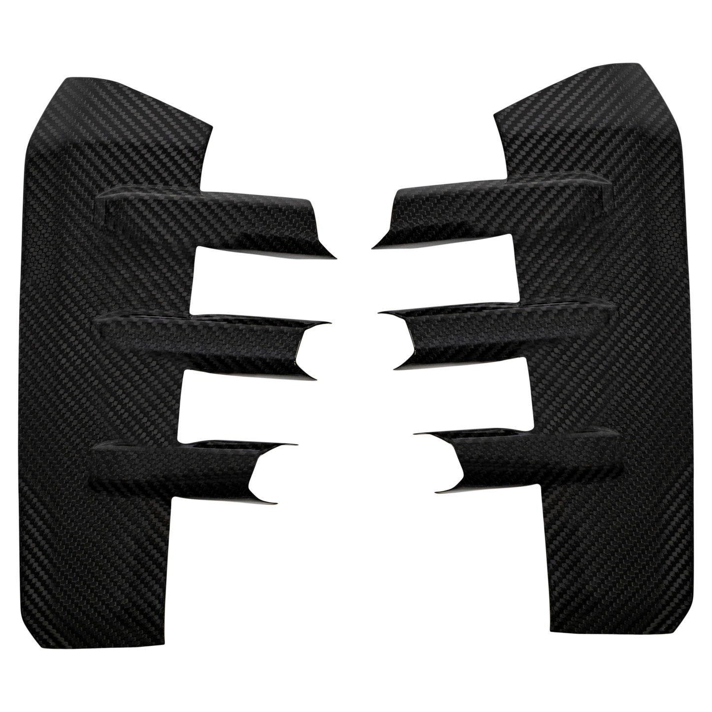 Audi RS3 8Y Hatchback / Saloon Front Bumper Intake Trims - Visual Carbon Fibre