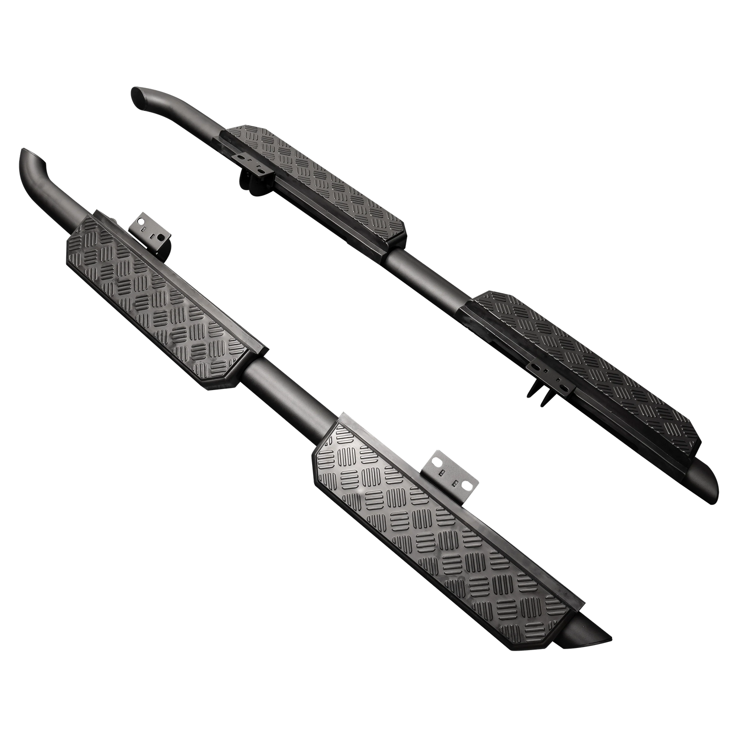 Land Rover Defender 110/130/OCTA URBAN Black Shadow Side Steps - Chequer Finish