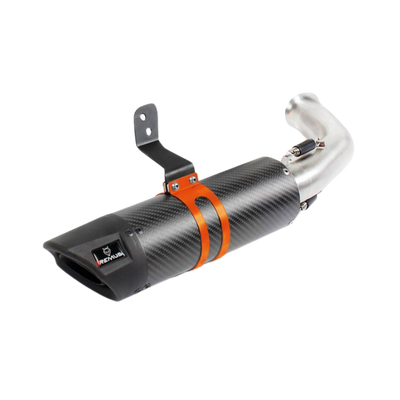 KTM 125/390 Duke Mod 17 Euro 4 SPORT FLOW silencer, clamp orange, carbon