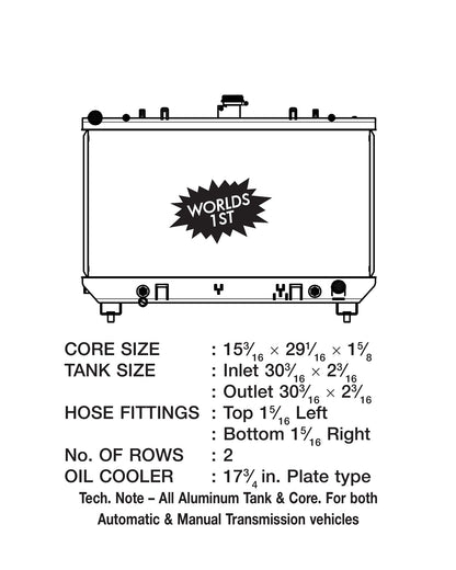 Chevrolet Camaro 10-12 V8 Radiator (AT/MT)