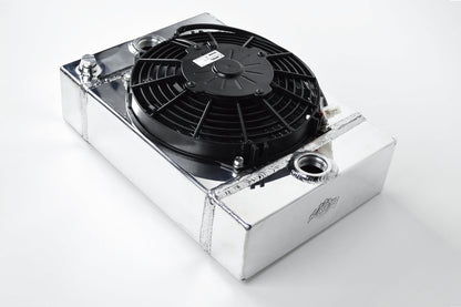 Universal Drag/Tuck Radiator 10.5"x10"x3.6" w/ 9" SPAL Fan