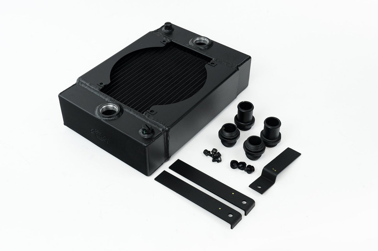 Universal Drag/Tuck Radiator Black 10.5"x10"x3.6" w/ 9" SPAL Fan