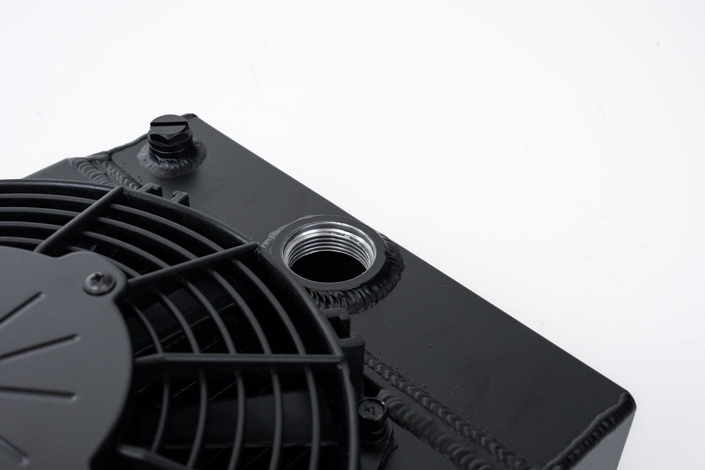 Universal Drag/Tuck Radiator Black 10.5"x10"x3.6" w/ 9" SPAL Fan